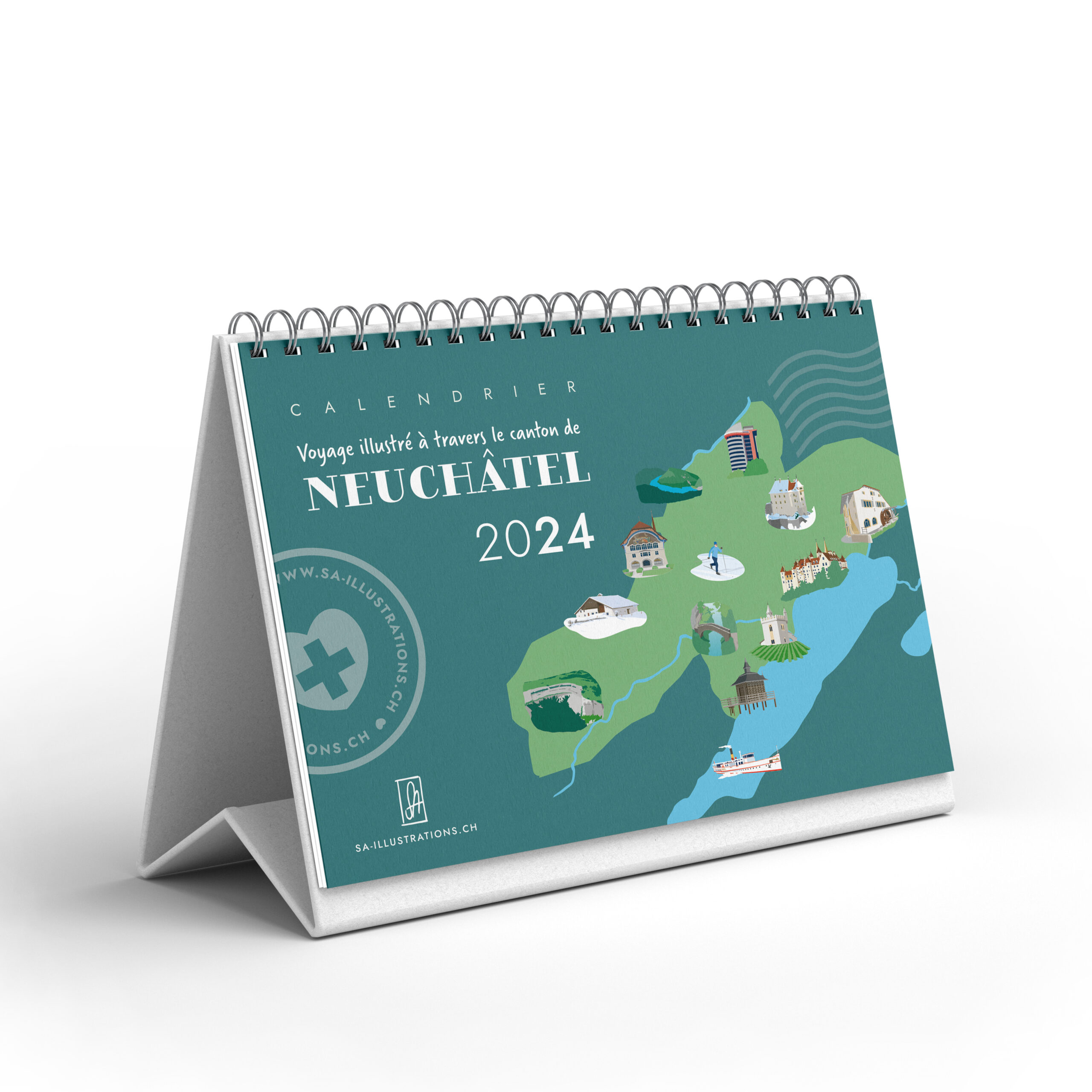 Calendrier 2024 – Canton de Neuchâtel - SA Illustrations
